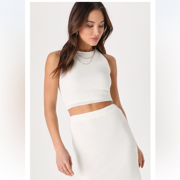 Lulus Lace-Up Two Piece Midi Skirt Set - Picture 4 of 6